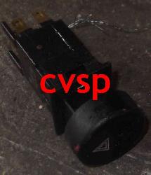 Interrupteur feu de dtresse (warning) Microcar Virgo 3 Microcar 7080 (2b17)         piece voiture sans permis